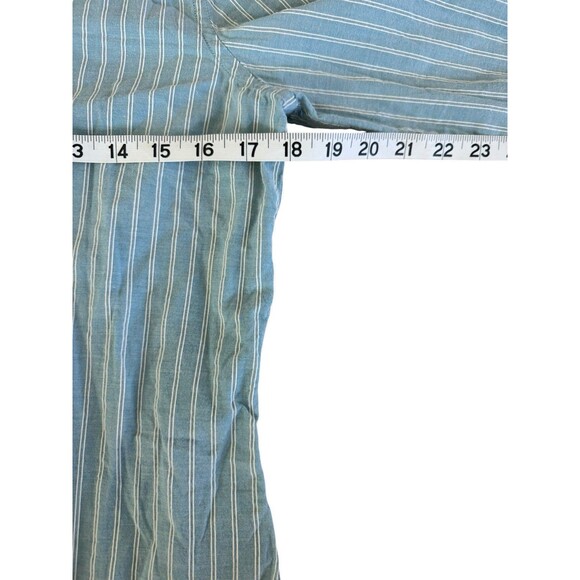 Ralph Lauren vintage 90s ruffle button down shirt blouse Peasant Royal Medium - Picture 7 of 8